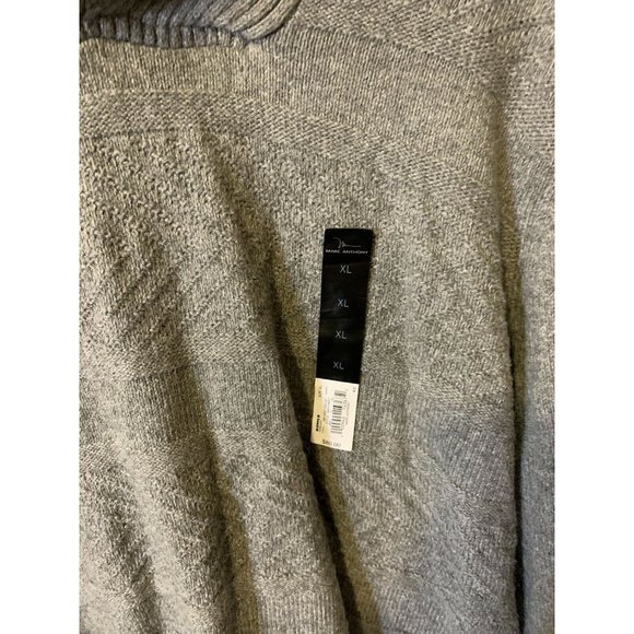New Marc Anthony‎ Men’s Sz XL Cowl Neck Dark Gray Sweater - Picture 5 of 7